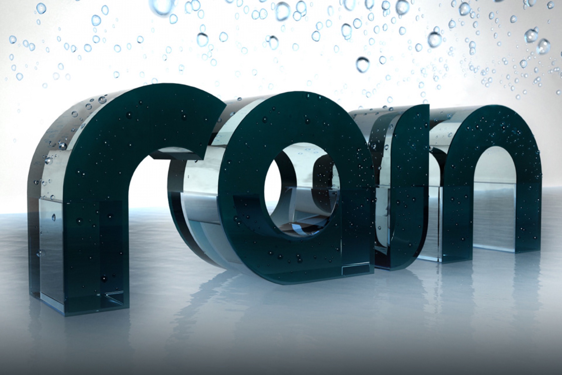 Rain agency logo, 3D treatment