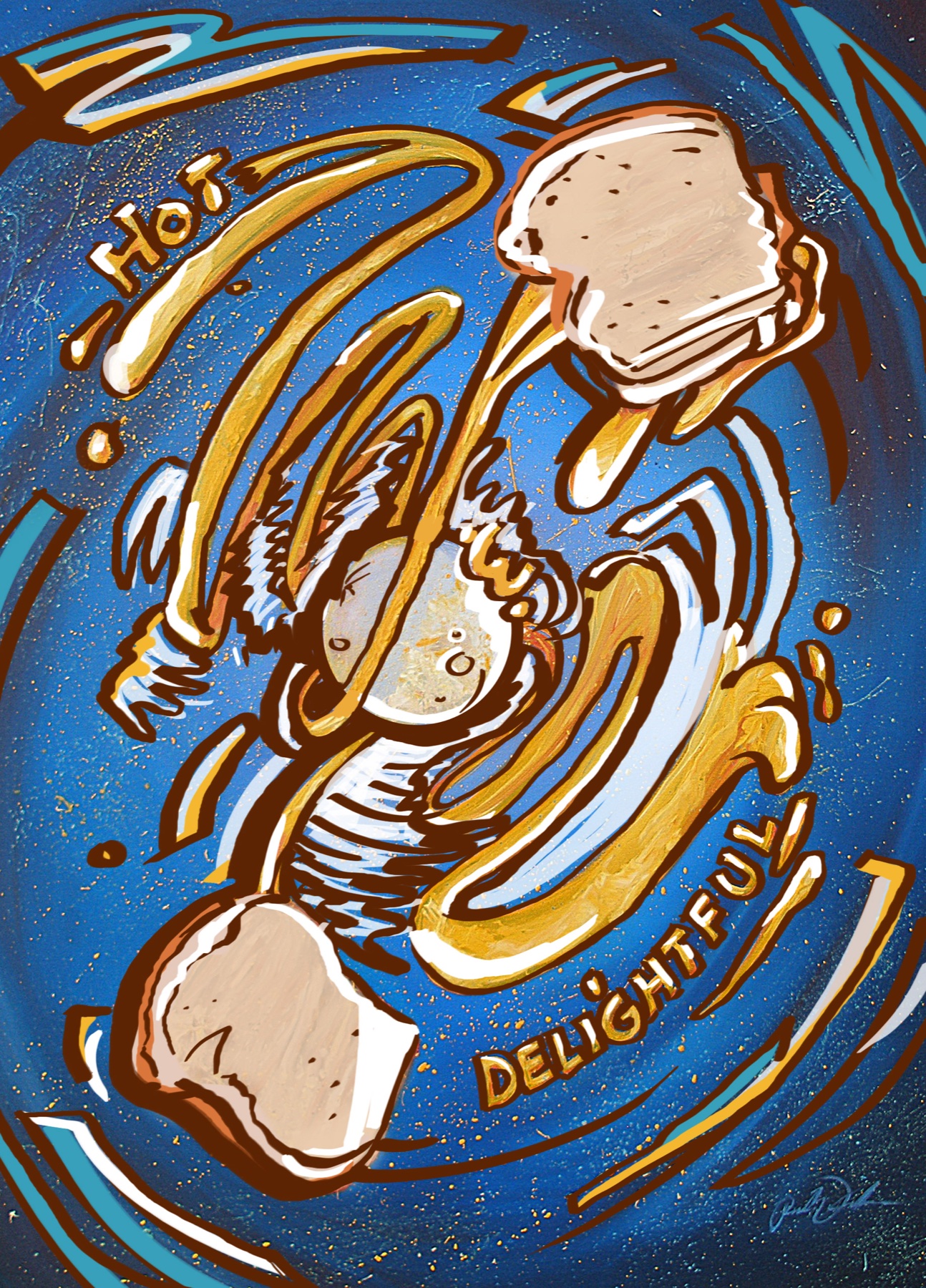 "Hot Delightful" painting, finished