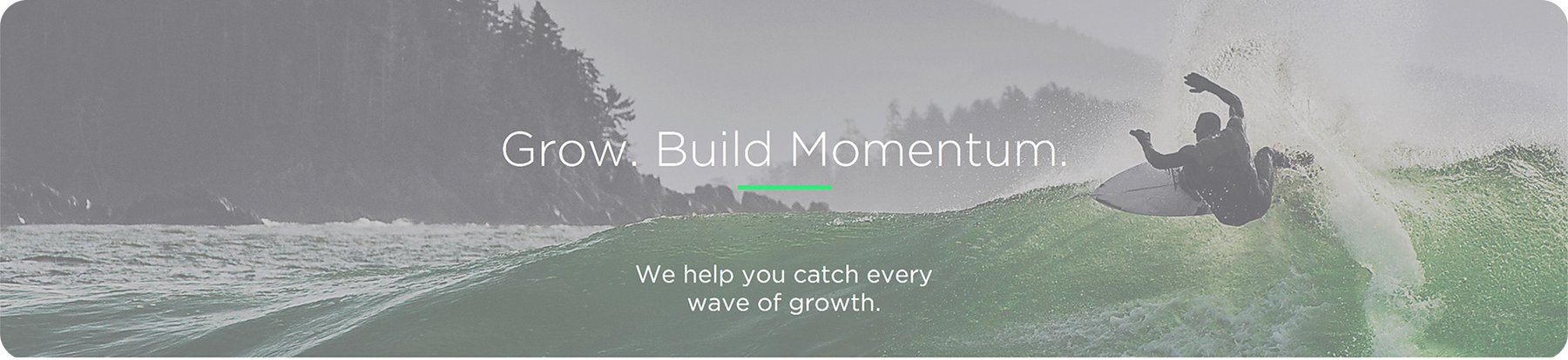 Grow's office mural, later reused as a banner on the marketing site