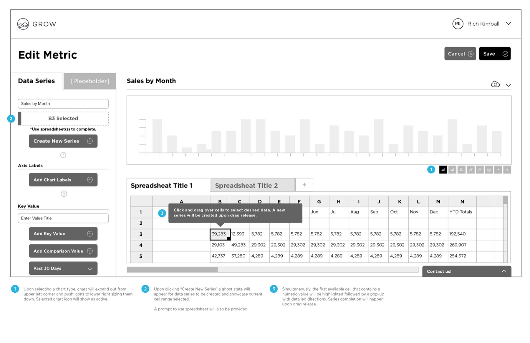 Grow dashboard workflow mapping