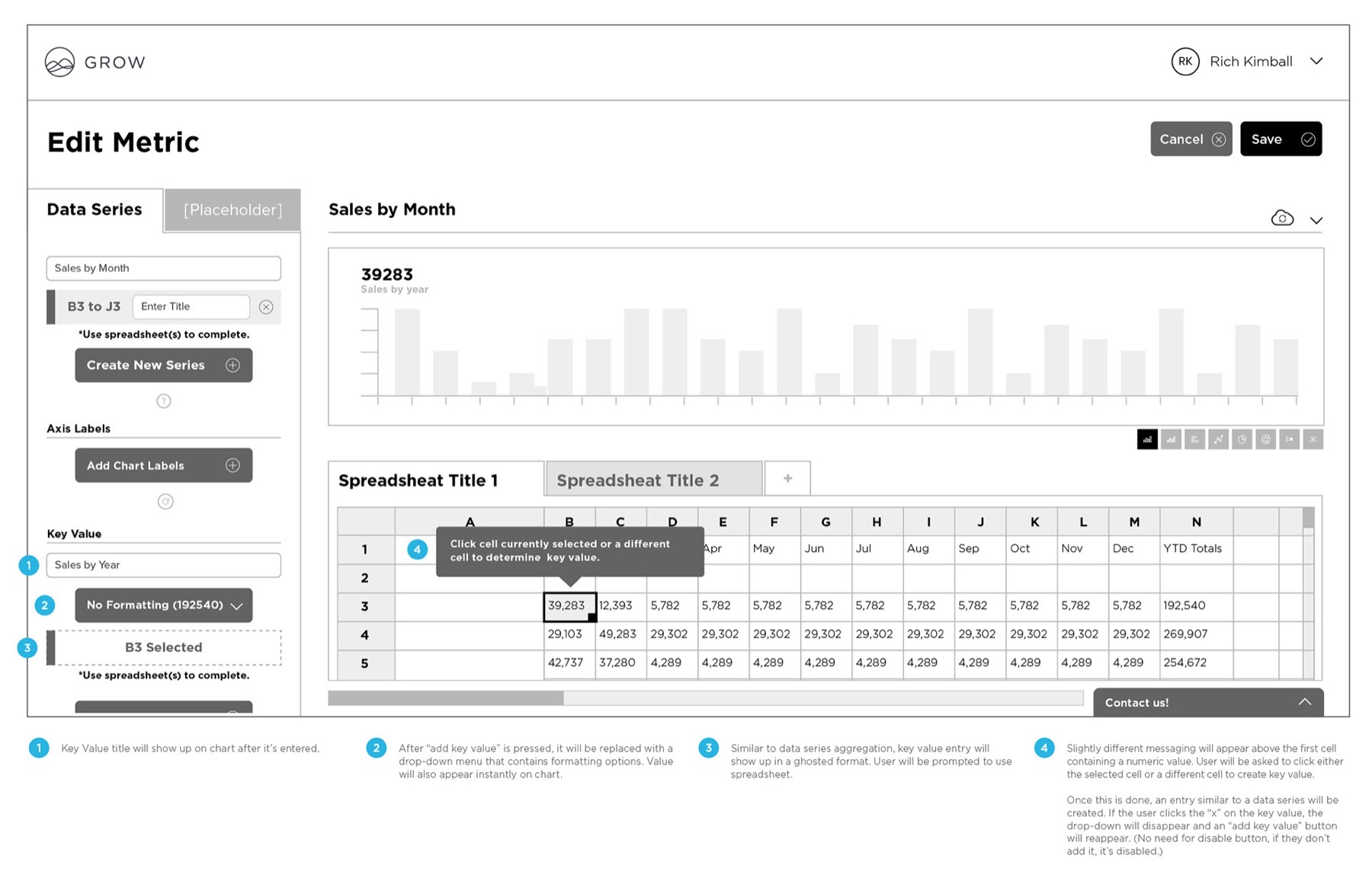 Grow dashboard workflow mapping