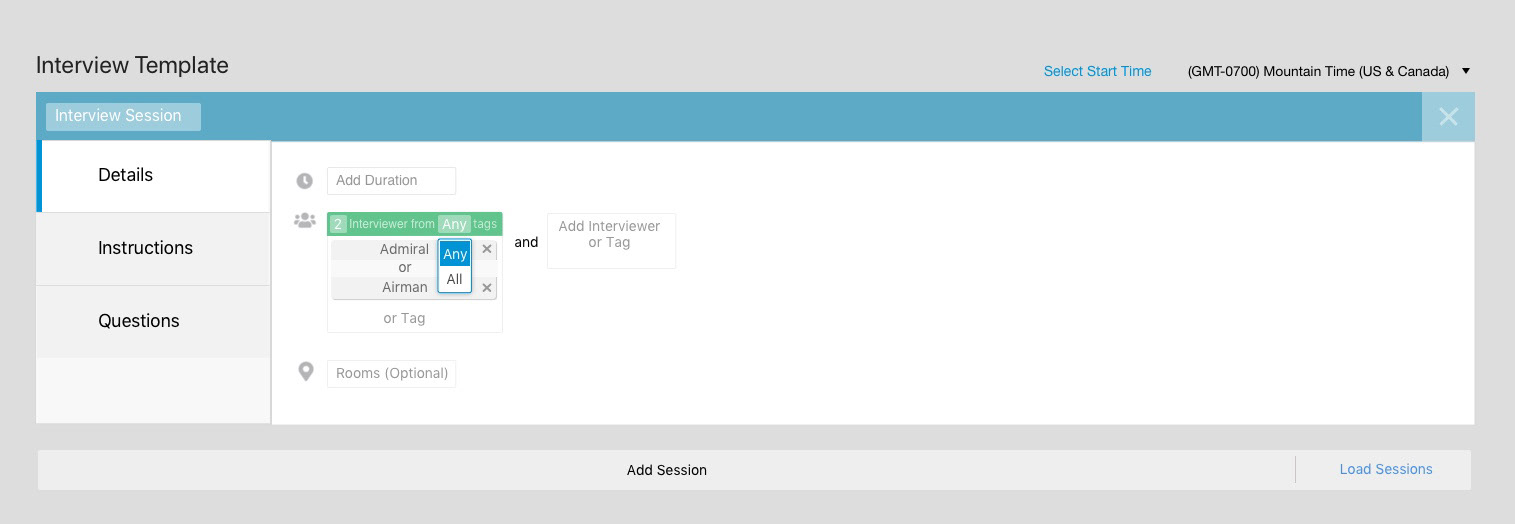 Coordinate flow: choosing any or all tags