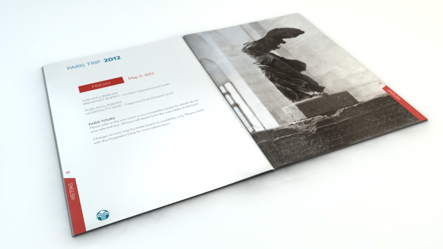 Nu Skin Paris Trip Guide book, interior spread
