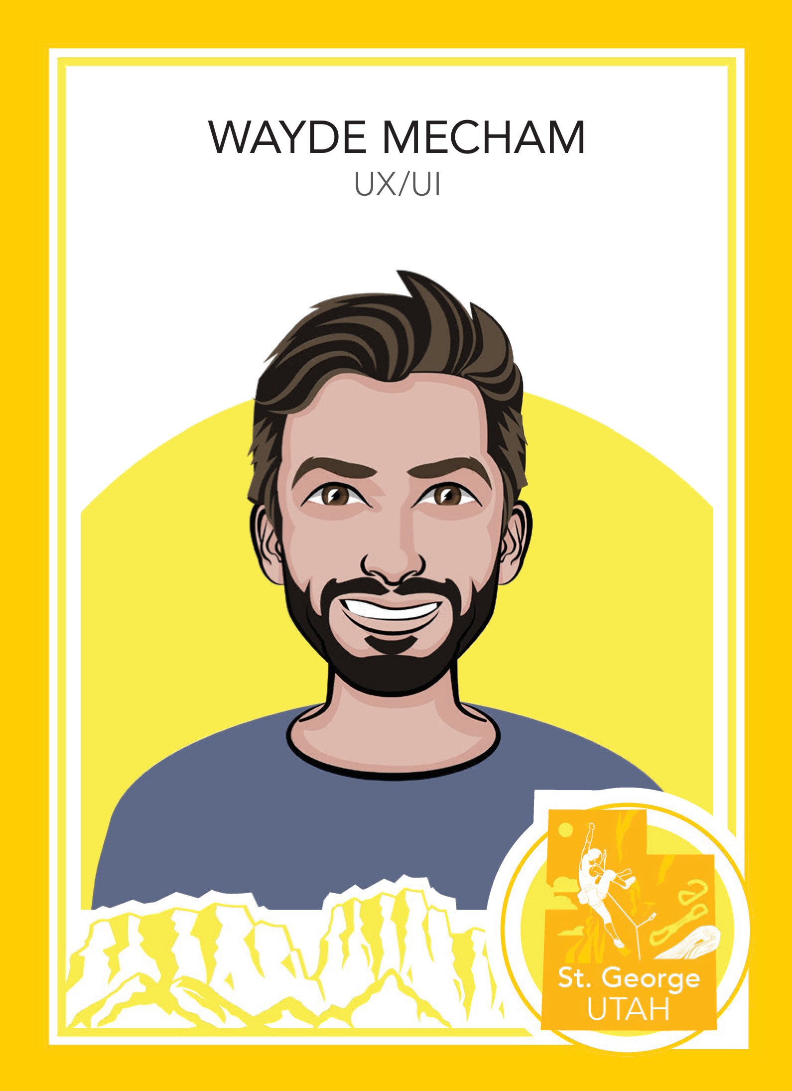 MySudo trading card: WAYDE MECHAM — UX/UI