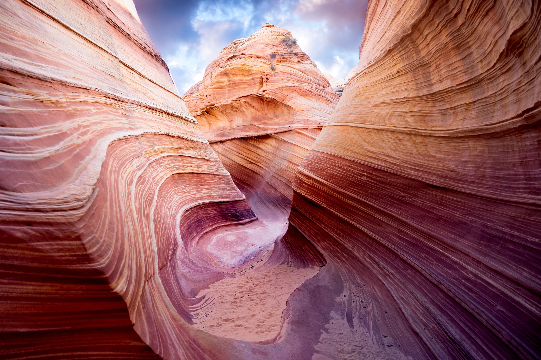 The Wave sandstone rock formation, Arizona