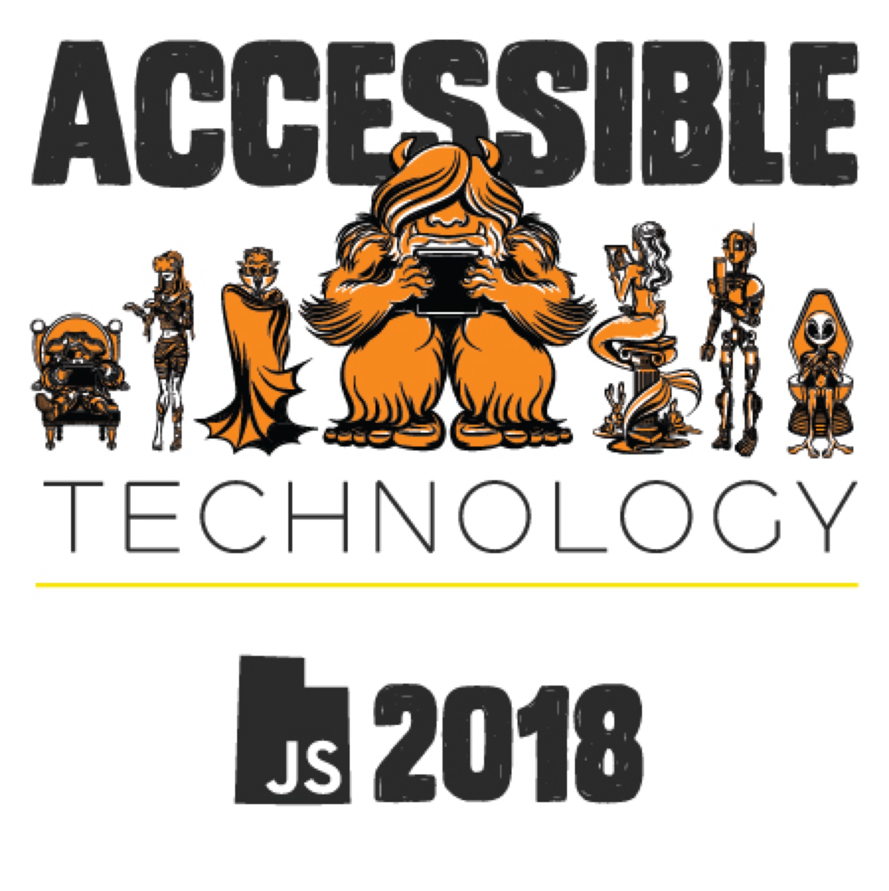 UtahJS 2018 Accessible Technology logo lockup