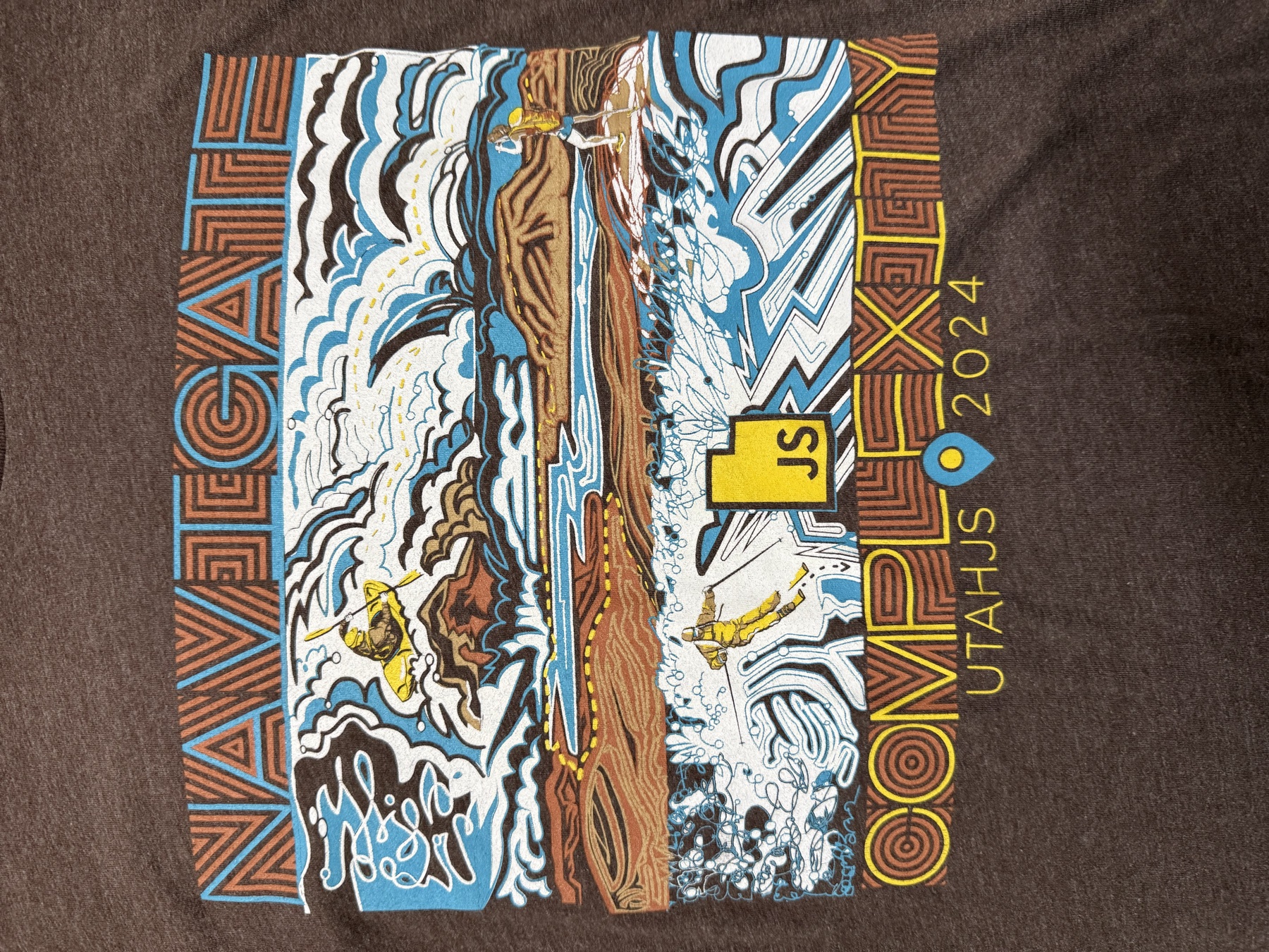 UtahJS 2024 printed t-shirt, front