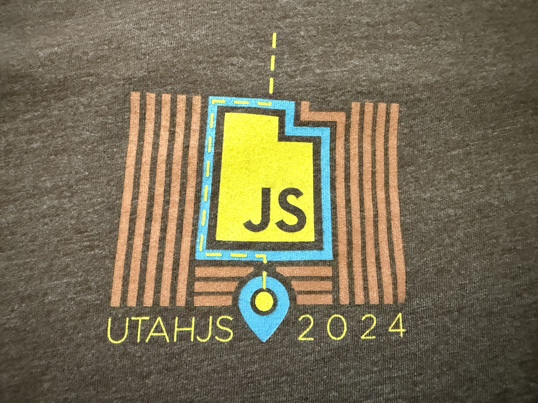 UtahJS 2024 printed t-shirt, back